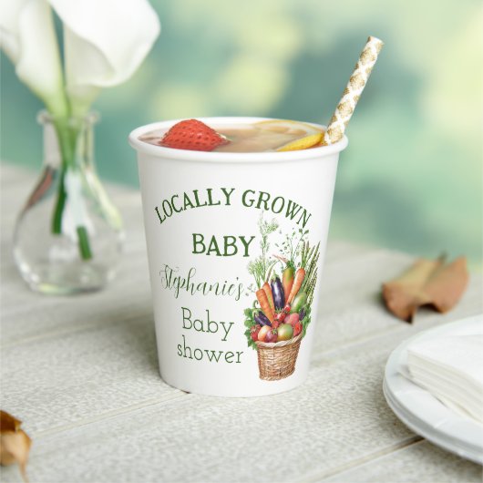 Locally Grown Baby Shower Farmers Market 紙コップ (インサイチュ)