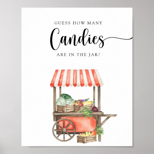 locally grown baby shower - guess how many candies ポスター (正面)