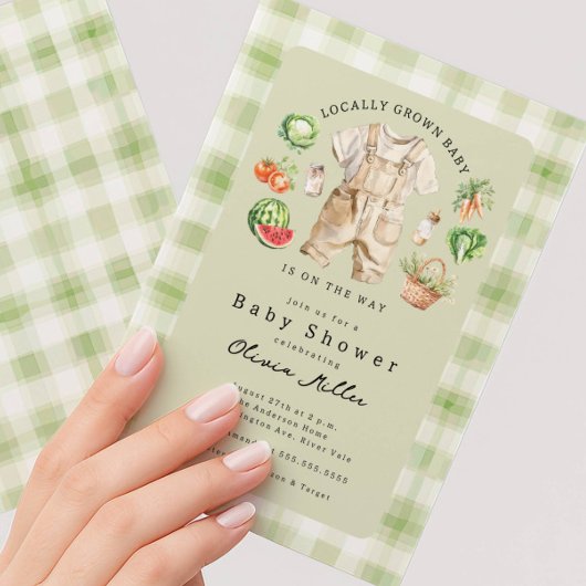 Locally Grown Baby Shower Invitation 招待状