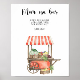 locally grown baby shower - Momosa bar ポスター