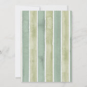 Locally Grown Baby Shower Olive Watercolor Rustic 招待状 (裏面)