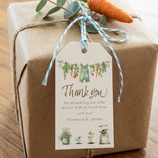 Locally Grown Baby Shower Party  ギフトタグ