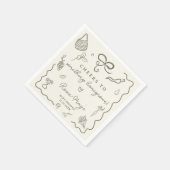 Locally Grown Baby Shower Rustic Farmer’s Market スタンダードカクテルナプキン (角)