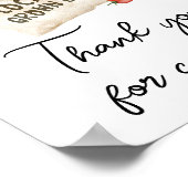 Locally Grown Baby Shower Thank you Sign ポスター (角)