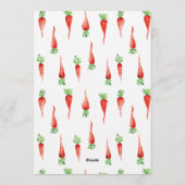 Locally Grown Baby Shower Watercolor Vegetables  招待状 (裏面)