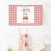 Locally Grown Baby Shower Welcome Gingham 横断幕 (インサイチュ)
