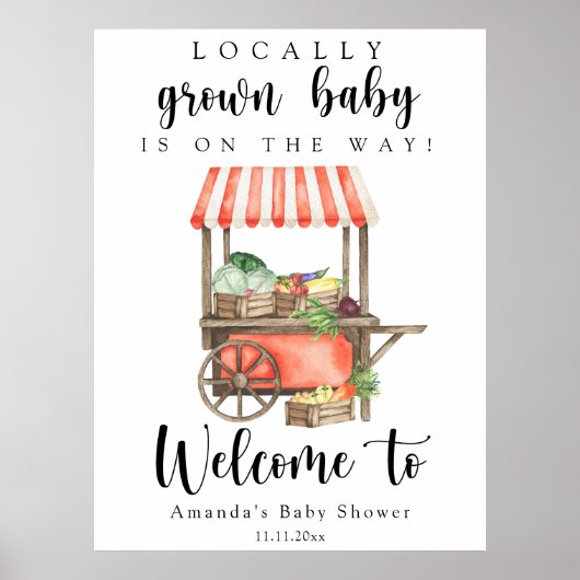 Locally Grown Baby - Welcome baby shower ポスター (正面)