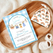 Locally grown boybaby shower little sprout  招待状