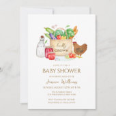Locally grown Bundle Veggies Chic Baby Shower 招待状 (正面)