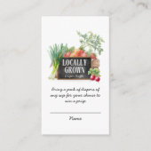 Locally Grown Diaper Raffle Tickets Baby Shower エンクロージャーカード (正面)