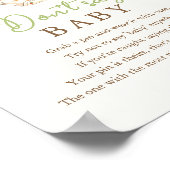 Locally Grown Don't Say Baby Shower Game Sign ポスター (角)