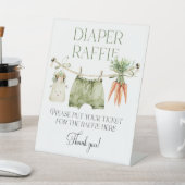 Locally Grown Farm Baby Shower Diaper Raffle 台座サイン (インサイチュ)