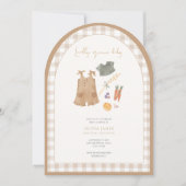 Locally grown farmer’s market baby shower 招待状 (正面)