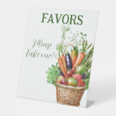 Locally Grown Farmer's Market Baby shower 台座サイン (正面)