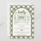 Locally Grown Farmers Market Baby Shower 招待状 (正面)