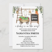 Locally Grown Farmer's Market Baby Shower 招待状 (正面)