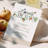 Locally Grown Farmer's Market Baby Shower 招待状