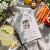 Locally Grown Farmer's Market Baby Shower 招待状