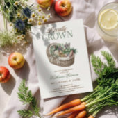 Locally Grown Farmer's Market Baby Shower 招待状
