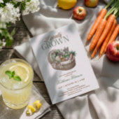 Locally Grown Farmer's Market Baby Shower 招待状