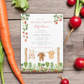 locally grown  farmers market baby shower 招待状