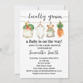 Locally Grown Farmers Market Baby Shower 招待状 (正面)