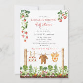 locally grown  farmers market baby shower 招待状 (正面)