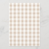 Locally Grown Farmers Market Gingham Baby Shower 招待状 (裏面)