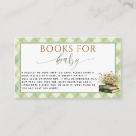 Locally Grown Farmers Rustic Books for Baby shower エンクロージャーカード