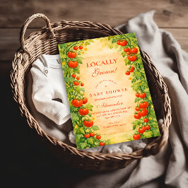 Locally Grown Garden Baby Shower 招待状