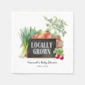 Locally Grown Gender Neutral Baby Shower スタンダードカクテルナプキン (正面)