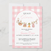 Locally grown Girl baby shower  Baby sprinkle  招待状 (正面)