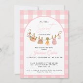 Locally grown Girl baby shower little sprout  招待状 (正面)