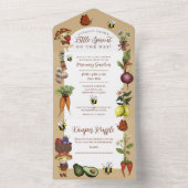 Locally Grown Little Sprout Baby Shower and Raffle オールインワン招待状 (内側)