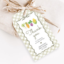 Locally Grown Little Sprout Baby Shower Favor Tags ギフトタグ