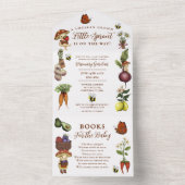 Locally Grown Little Sprout Summer Baby Shower  オールインワン招待状 (内側)