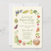 Locally Grown Market  Baby Shower  Invitation 招待状 (正面)