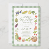 Locally Grown Market  Baby Shower  Invitation 招待状 (正面)