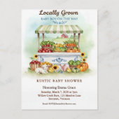 Locally Grown Market Boy Baby Shower Invitation ポストカード (正面)