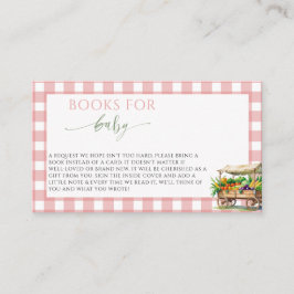 Locally Grown Pink Baby girl Shower books for baby エンクロージャーカード