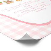 Locally grown Pink don't say baby baby Shower sign ポスター (角)