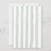 Locally Grown Sage Green Hand Drawn Baby Shower 招待状 (裏面)