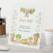 Locally Grown Veggie Clothesline Diaper Raffle 台座サイン (インサイチュ)