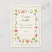 Locally Grown Watercolor Vegetables Diaper Raffle エンクロージャーカード (正面)