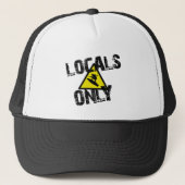 Locals only surfer danger sign surf キャップ (正面)