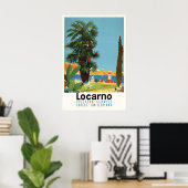 Locarno Switzerland Travel Poster Lake Maggiore ポスター (ホームオフィス)