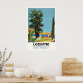 Locarno Switzerland Travel Poster Lake Maggiore ポスター (キッチン)