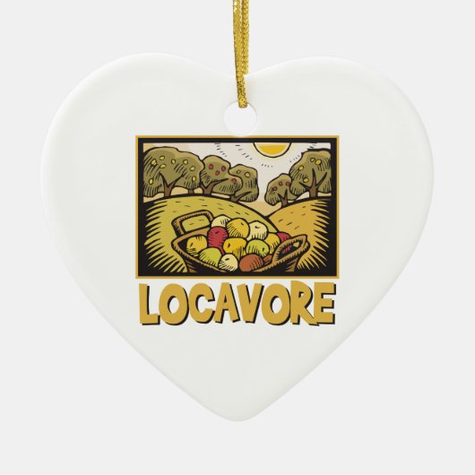 Locavoreの遅い食糧 セラミックオーナメント (正面)