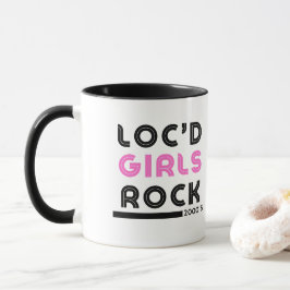 "Loc'd Girls Rock" ドレッドロック鑑賞マグカップ マグカップ