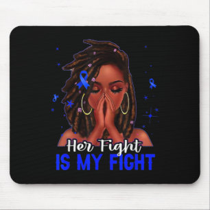 Loc'd Hair Black Woman彼女の戦いは私の戦いDiabe マウスパッド